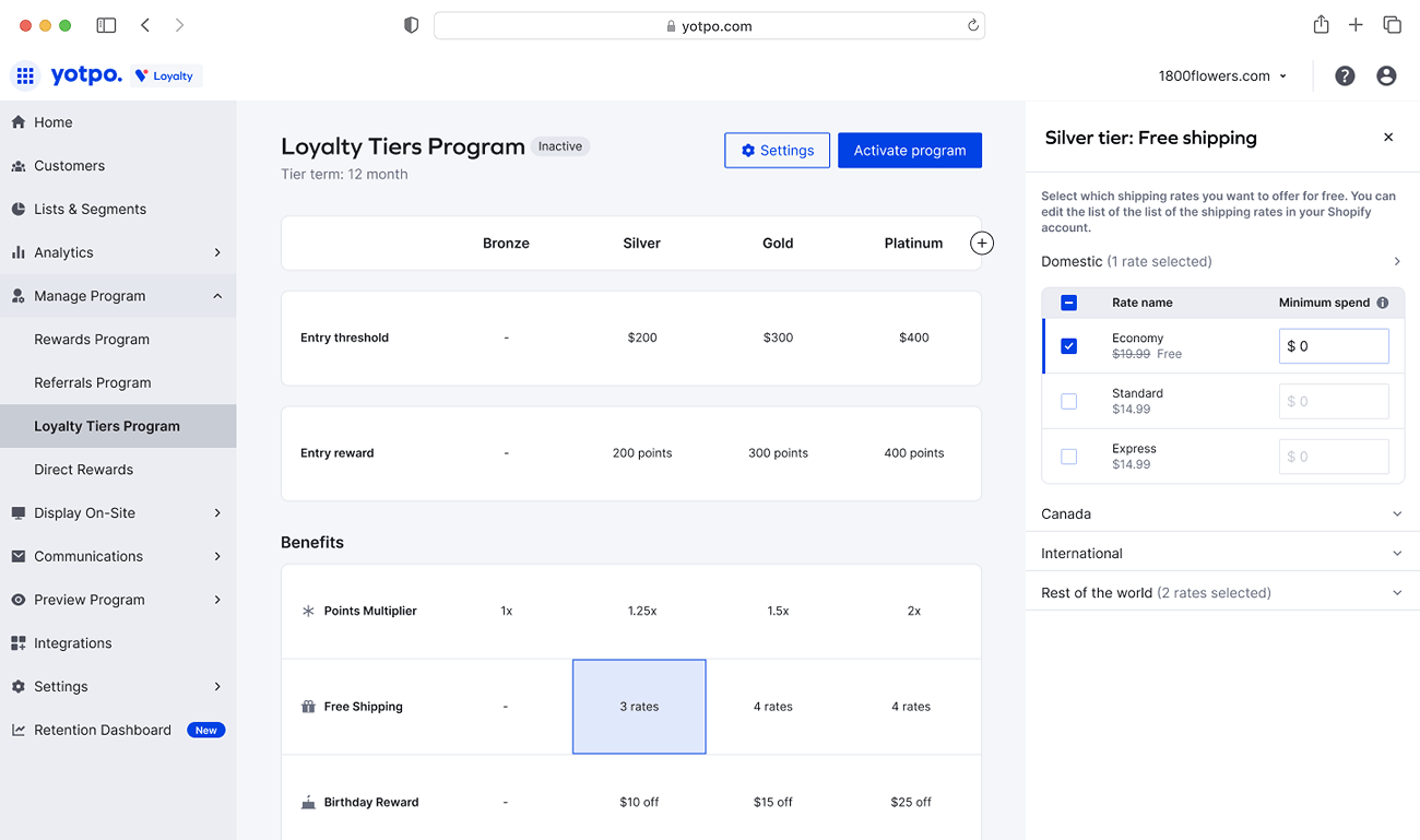 Yotpo Loyalty Tiers feature redesign preview